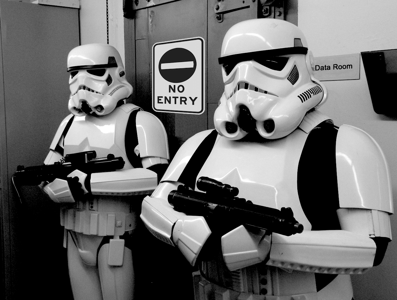 stormtroopers guarding a data room